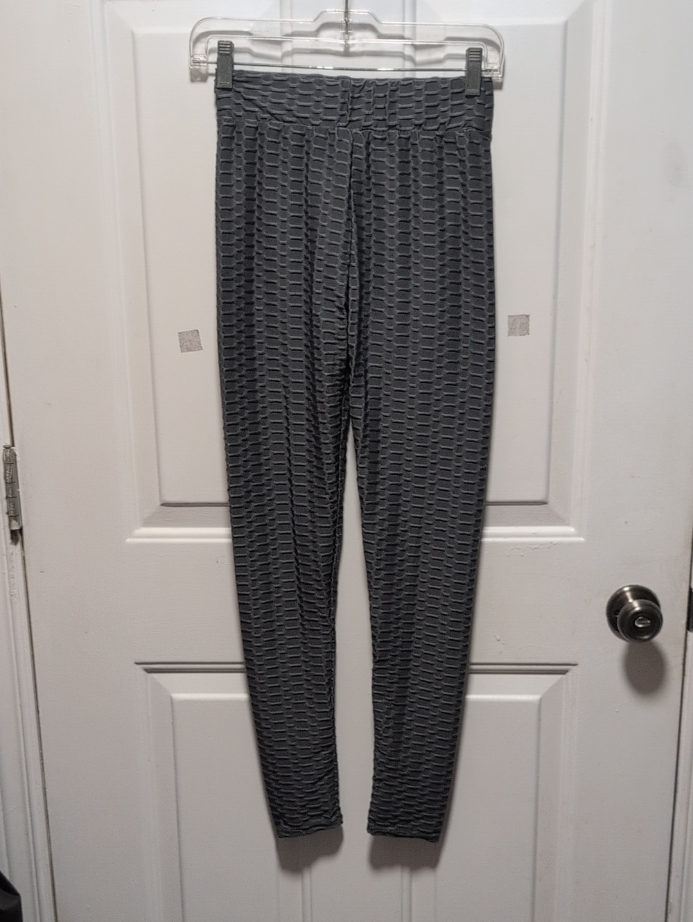 Jordan Gray Textured High-Rise Leggings